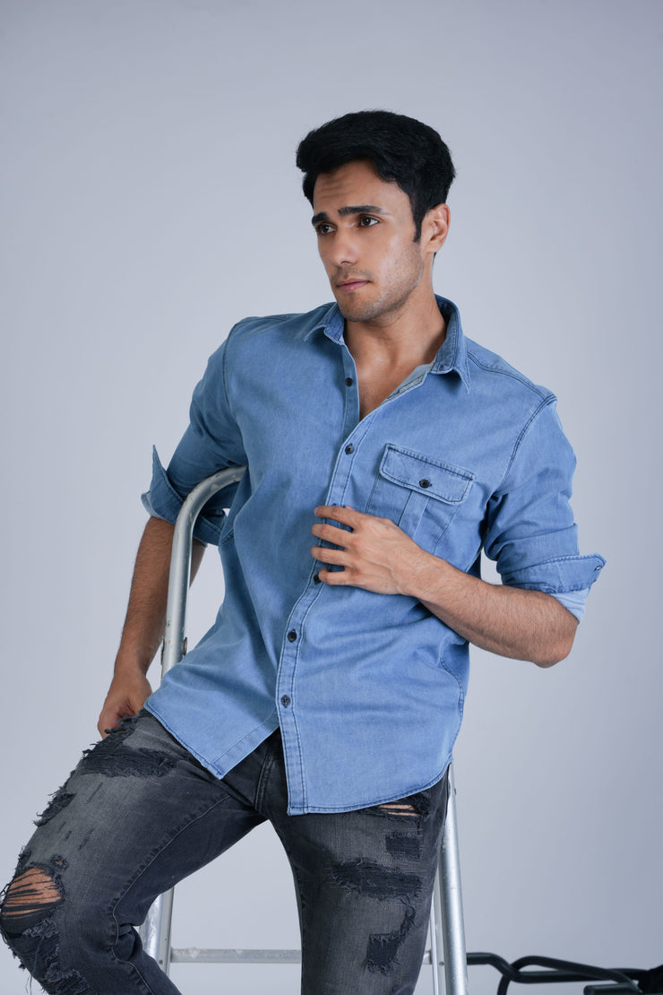 Denim Shirt - Light Blue - D1