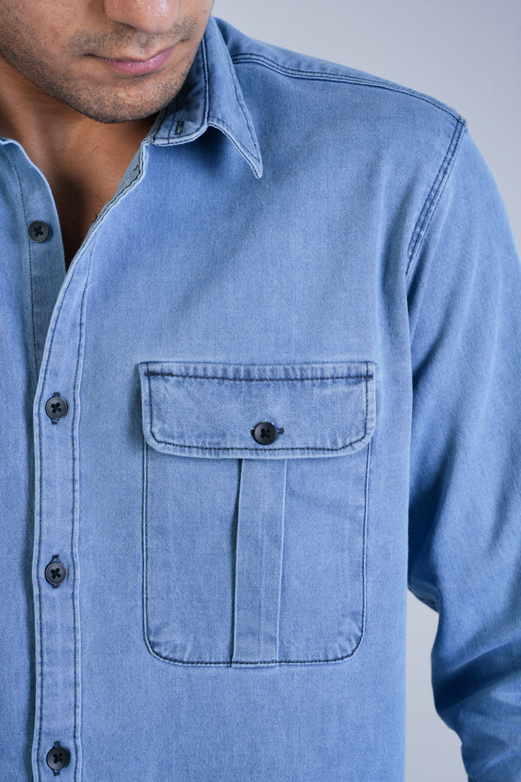 Denim Shirt - Light Blue - D1