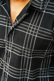 Corduroy Check Shirt - Black